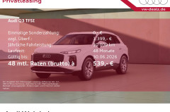 Audi Q3 SUV e-Hybrid E-Förderung als Anzahlung