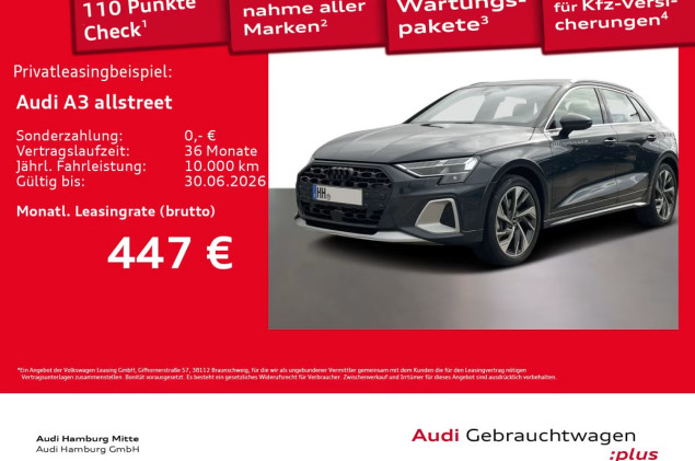 Audi A3 allstreet 1.5 TFSI S tronic LED Kamera virtual