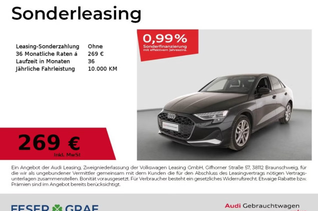 Audi A3 Limousine advanced 35 TFSI S tr. AHK LED NAVI
