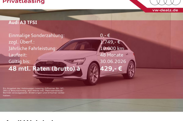 Audi A3 SB TFSI e s-tronic Klima PDC DAB LED