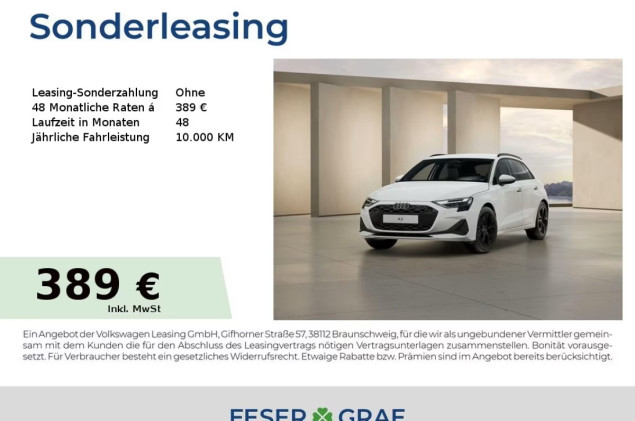 Audi A3 Sportback 20% Sondernachlass