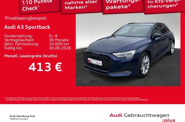 Audi A3 Sportback 35 TDI adv. S tronic S LINE/NAV/ACC