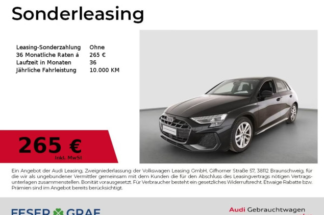 Audi A3 Sportback 35 TDI S line Ext/Navi plus/LED/R-K