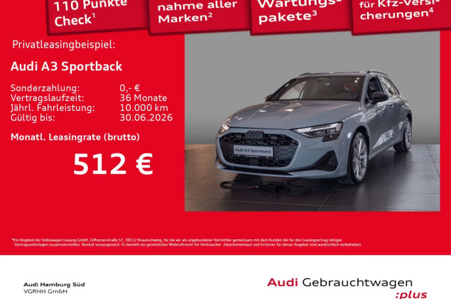 Audi A3 Sportback adv TFSI S tronic S LINE/CARBON/NAV