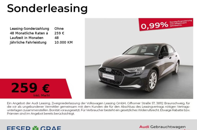 Audi A3 Sportback advanced 35 TFSI S tronic RFK LED A