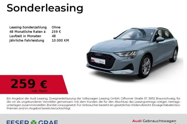 Audi A3 Sportback Advanced S-tronic/Cam/Navi+/ACC/SHZ