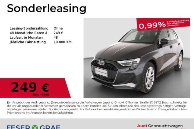 Audi A3 Sportback Advanced TFSI S tronic Navi
