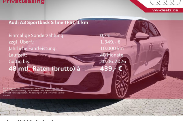 Audi A3 Sportback S -Line s-tronic Klima NAVI PDC LED