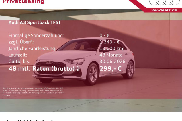 Audi A3 Sportback TFSI Klima ALU DAB Bluetooth PDC