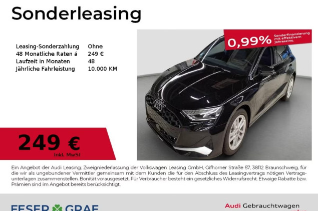 Audi A3 Sportback TFSI S tronic Advanced Navi LED SHZ