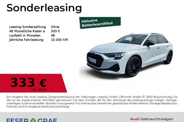 Audi A3 Sportback TFSIe Kamera/HUD/AZV/SONOS/LED+