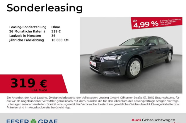 Audi A4 Limousine 35 TFSI S tronic Navi SHZ