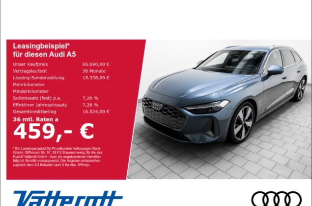 Audi A5 Avant e-hybrid advanced Gewerbeleasing