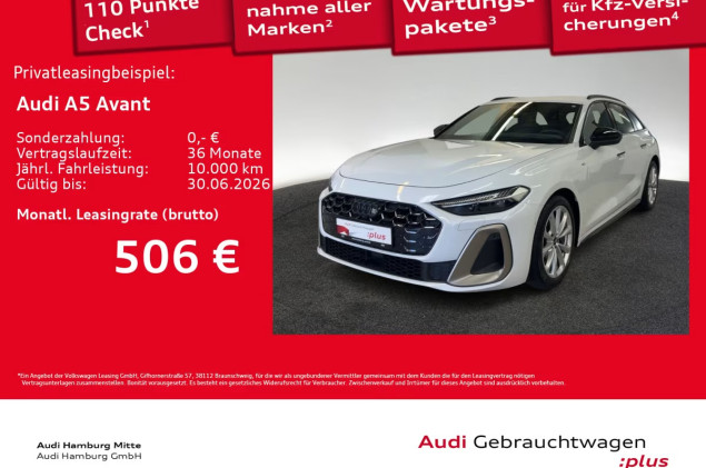 Audi A5 Avant TFSI edition one S tronic S line AHK