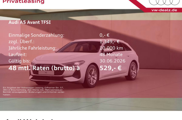 Audi A5 Avant TFSI S tronic Klima Navi ACC PDC Kamera