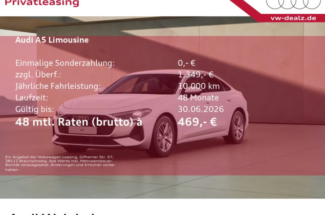 Audi A5 Limousine TFSI S-Tronic Klima NAVI LED DAB