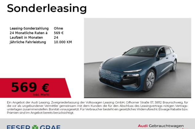 Audi A6 e-tron Avant performance LUFT HuD MATRIX B&O
