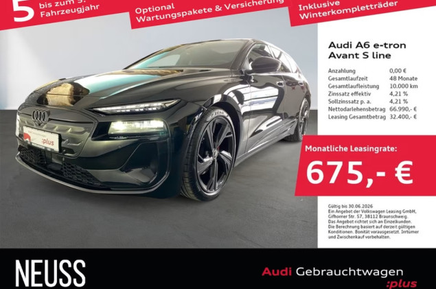 Audi A6 e-tron Avant S line 0,25%+HUD+AHK+ACC+AIR+PRO+PANO+HPC