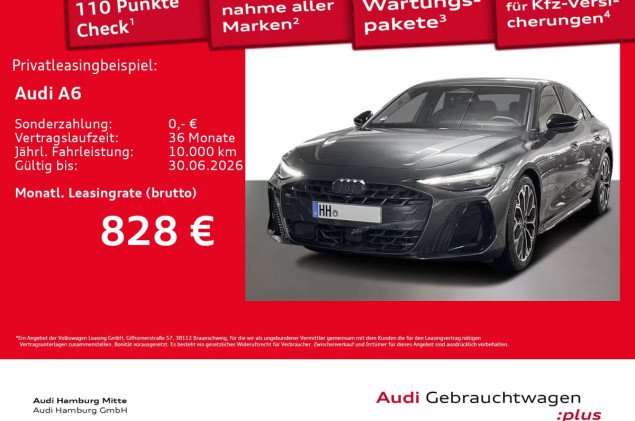 Audi A6 TDI quattro S tronic S line AHK Standhzg