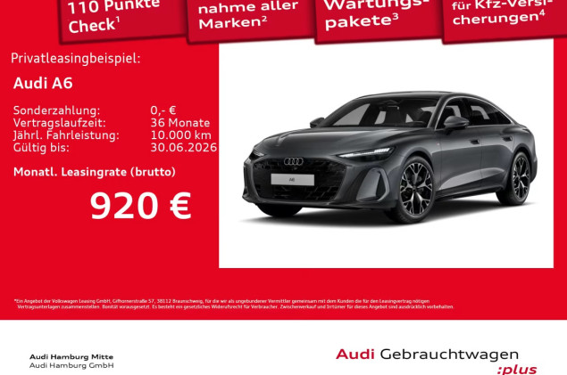 Audi A6 TDI quattro S tronic S line Pano B&O