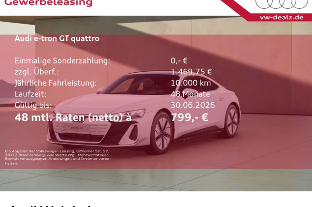 Audi e-tron GT quattro Pano LED Stand-Klima Navi uvm