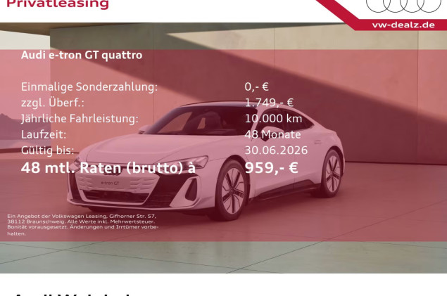 Audi e-tron GT quattro Pano LED Stand-Klima Navi uvm
