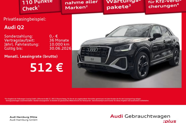 Audi Q2 35 TFSI S line S tronic AHK LED Virtual