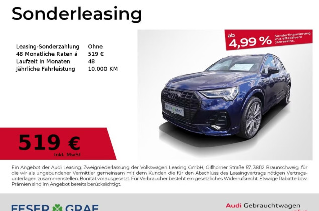 Audi Q3 S line 40 TFSI quattro Stronic Pano AHK PDC