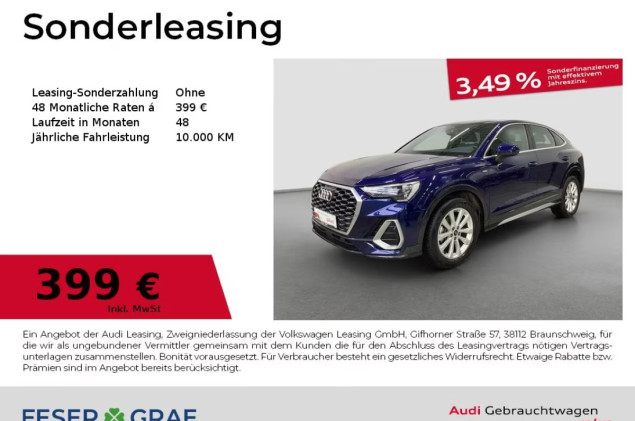 Audi Q3 Sportback 35 TDI S tronic S Line Navi RFK LED