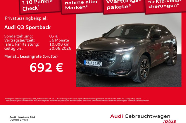 Audi Q3 Sportback TDI S tronic 2xS LINE/NAVI/ACC/LED+