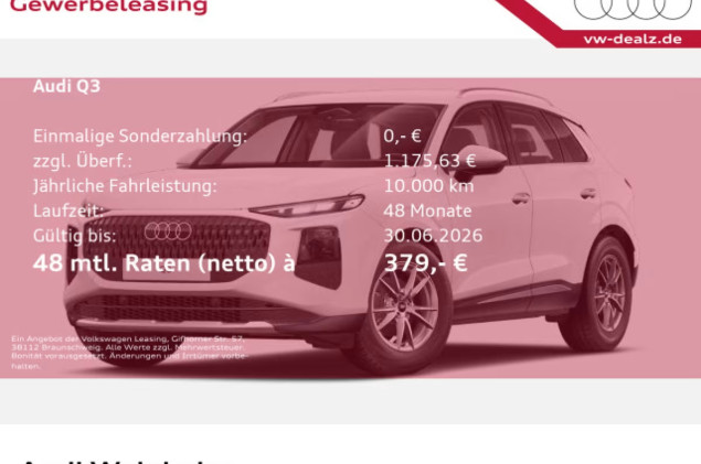 Audi Q3 SUV NEU TFSI S tronic