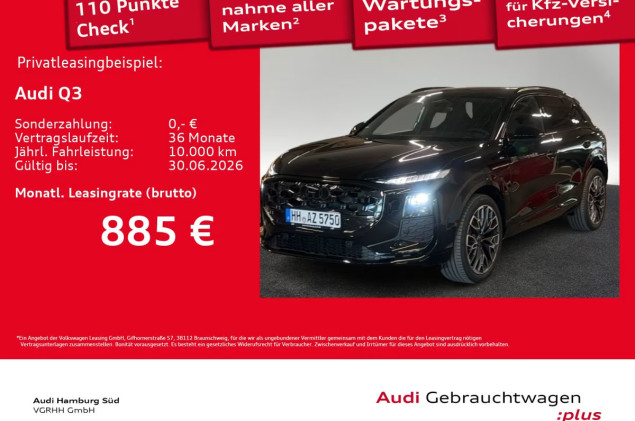Audi Q3 TFSI qu S tronic S LINE/B&O/D-MATRIX/PANO/ACC