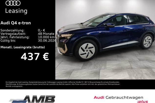 Audi Q4 e-tron S line 40 Standklima/Sportsitze/04.30Garantie