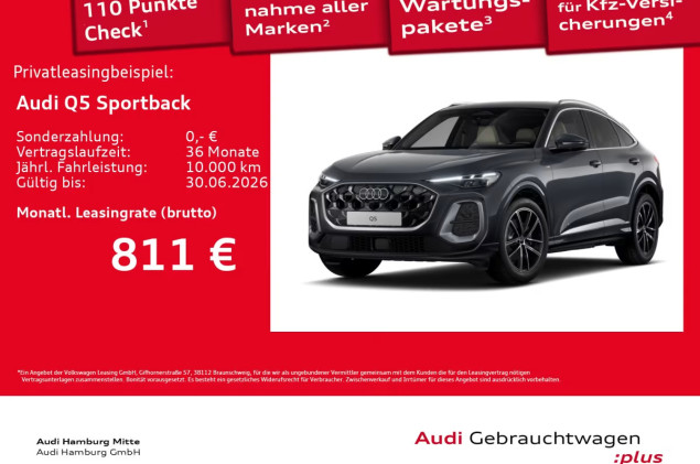 Audi Q5 Sportback 2.0 TFSI S line quattro S tronic Panorama AHK