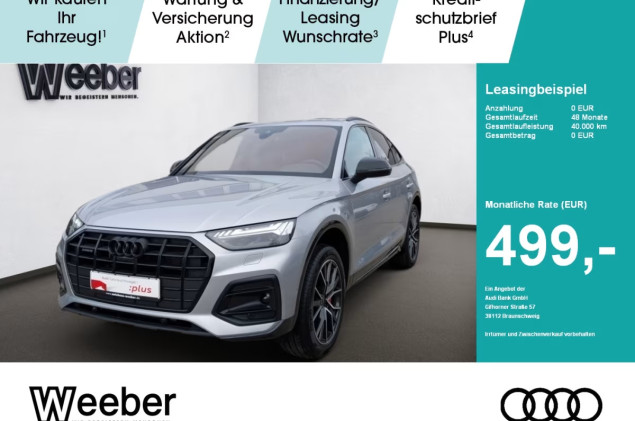 Audi Q5 Sportback HUD*PANO*LEDER*AHK*LM20*MATRIX*NAVI*5J GAR