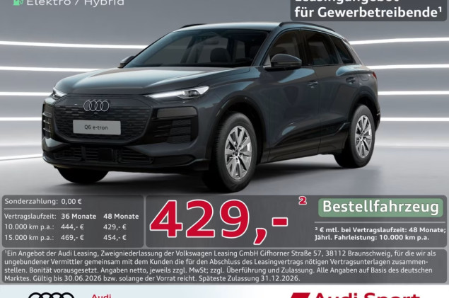 Audi Q6 e-tron LED STHZG ACC NAVI PDC UPE 63.500,-