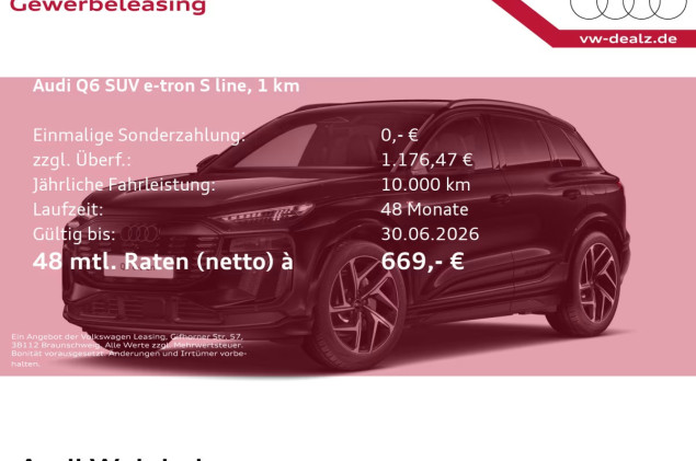 Audi Q6 e-tron Q6 SUV e-tron quattro Klima NAVI PANO AHK LED