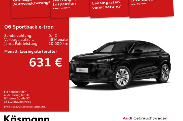 Audi Q6 e-tron Sportback performance S line HUD AHK PANO