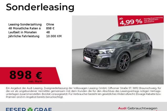 Audi Q7 S line 50 TDI quattro Matrix Leder Pano AHK