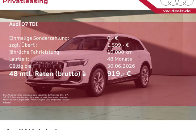 Audi Q7 SUV TDI quattro tiptronic Klima NAVI DAB LED