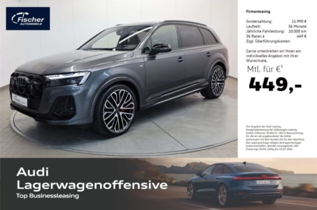 Audi Q7 TDI quattro S line business UPE: 127.925,- €