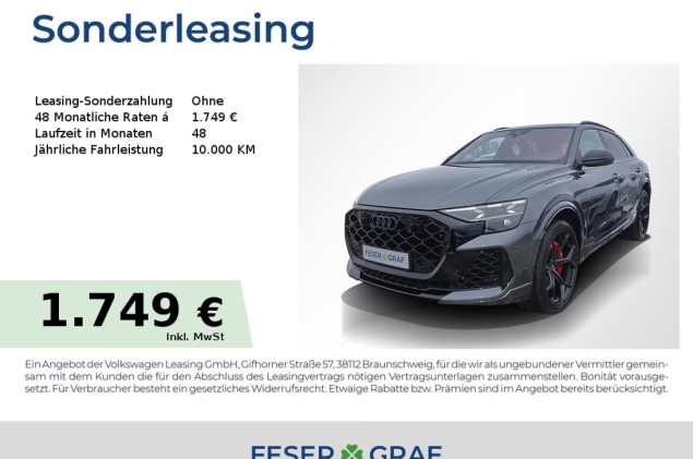 Audi RS Q8 performance AHK HD Matrix Standh. 4x Sitzh.