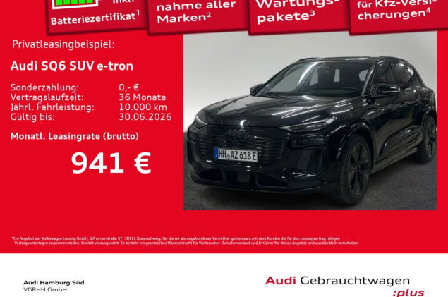 Audi SQ6 e-tron quattro INTERIEUR-S/PANO/AHK/360°/ACC
