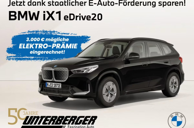 BMW iX1 eDrive20 mit 3.000,- € möglicher staatlicher Förderung bereits für Sie eingerechnet!