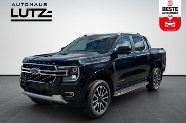 Ford Ranger *SOFORT* PLATINUM 4WD DoKa AHK Navi Leder Digitales Cockpit Soundsystem B&O Klimasitze