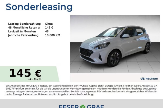Hyundai i10 TREND NAVI SHZ LHZ CARPLAY LED-TFL KLIMA