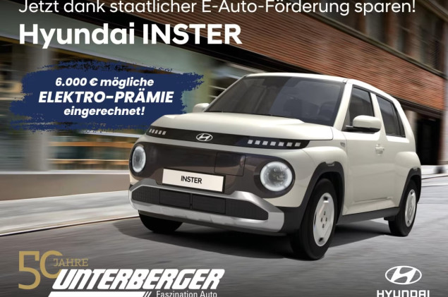 Hyundai INSTER 42 kWh Select inkl. Navi uvm - 6.000,- € mögliche staatliche Förderung bereits eingerechnet!