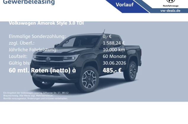 Volkswagen Amarok Style 3.0 TDI 4Motion Automatik NAVI AHK