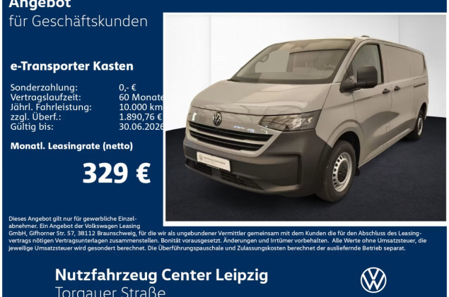 Volkswagen e-Transporter Kasten Preisvorteil 11511 €