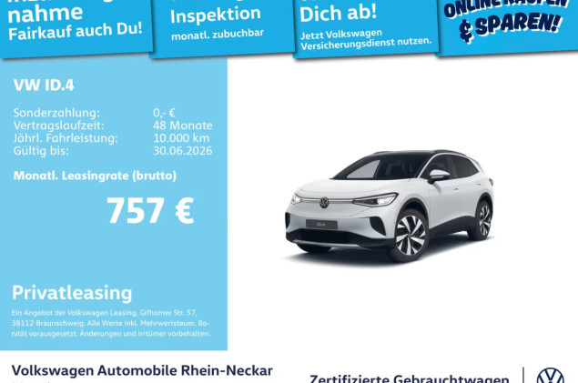 Volkswagen ID.4 Pro 77kWh Infotainment-Paket LED AHV uvm